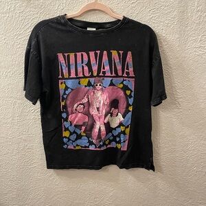 Nirvana Kids Black Graphic T-Shirt